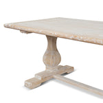 Titan Reclaimed 1.98m ELM Wood Dining Table - Rustic White Washed Dining Table Reclaimed-Core