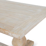 Titan Reclaimed 1.98m ELM Wood Dining Table - Rustic White Washed Dining Table Reclaimed-Core