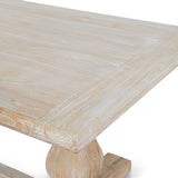 Titan Reclaimed 1.98m ELM Wood Dining Table - Rustic White Washed Dining Table Reclaimed-Core