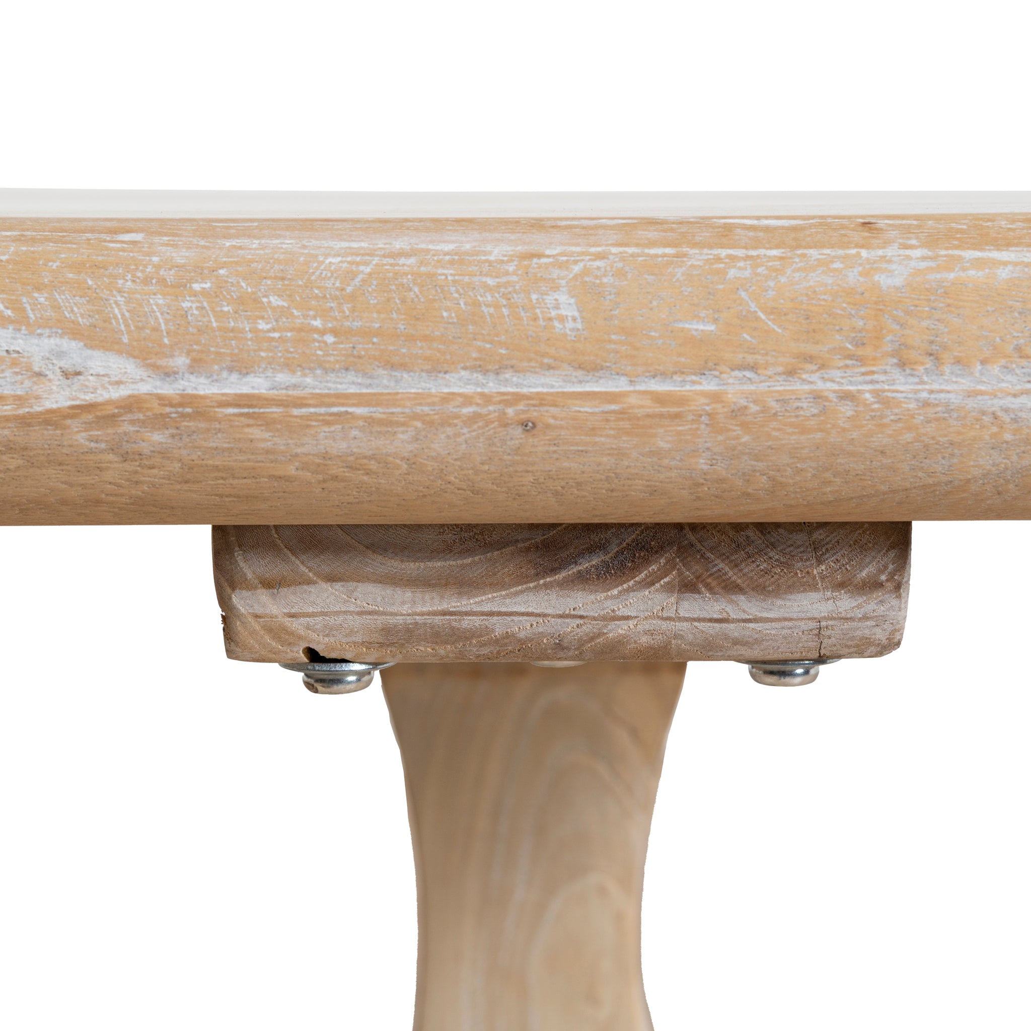 Titan Reclaimed 1.98m ELM Wood Dining Table - Rustic White Washed Dining Table Reclaimed-Core