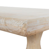 Titan Reclaimed 1.98m ELM Wood Dining Table - Rustic White Washed Dining Table Reclaimed-Core