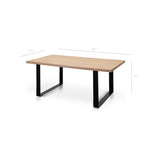 Ex Display - Dalton Reclaimed Wood 1.98m Dining Table - Rustic Natural Dining Table Reclaimed-Core