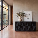 Saanvi 1.72m Wooden Buffet Unit - Full Black Buffet & Sideboard Nicki-Core