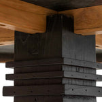 Kara Reclaimed 1.6m Round Dining Table - Natural Top and Black Base Dining Table Reclaimed-Core