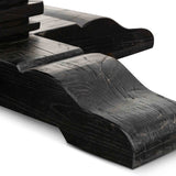 Kara Reclaimed 1.6m Round Dining Table - Natural Top and Black Base Dining Table Reclaimed-Core