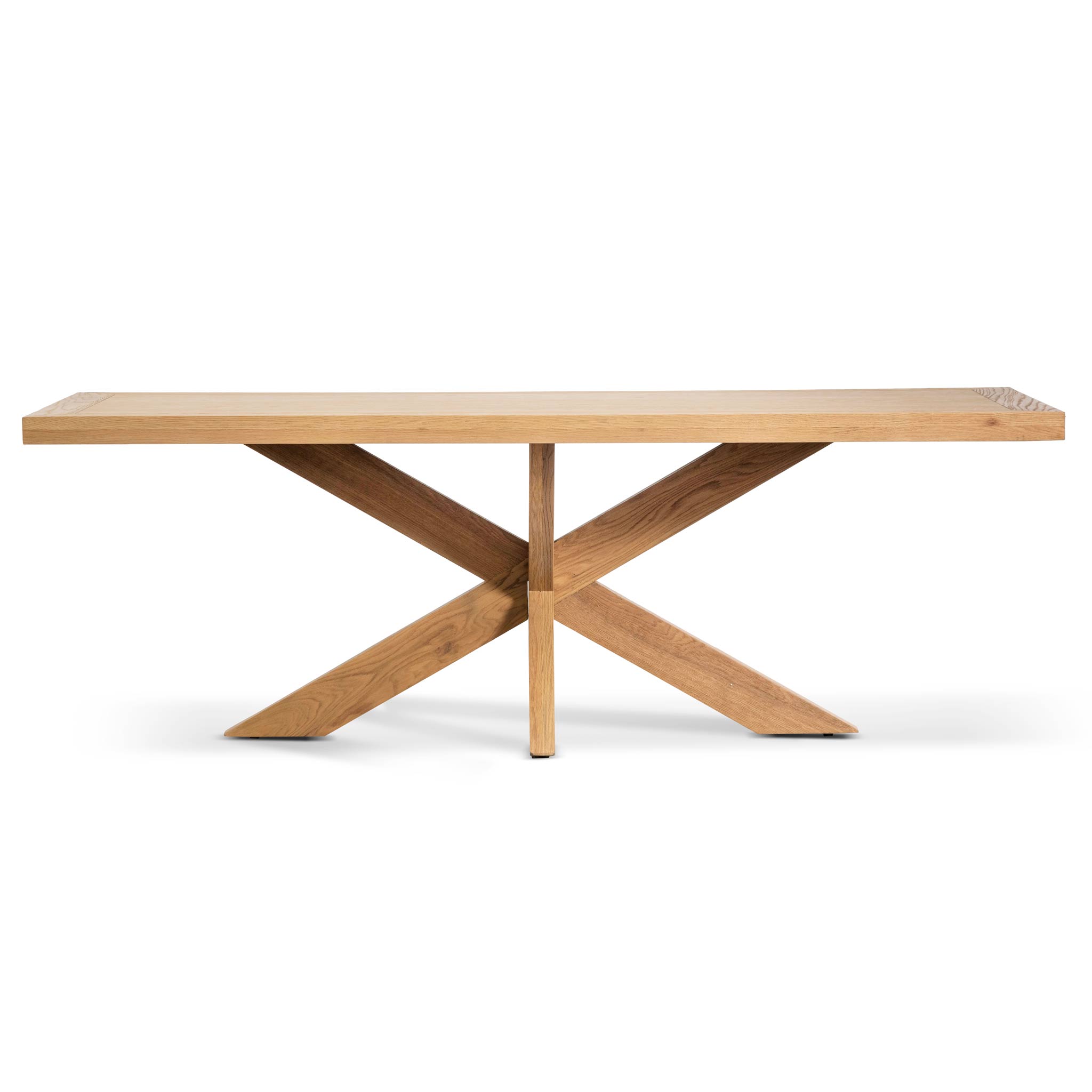 Ex Display - Salvatore 2.2m Wooden Dining Table - Distress Natural Dining Table Chic-Core   