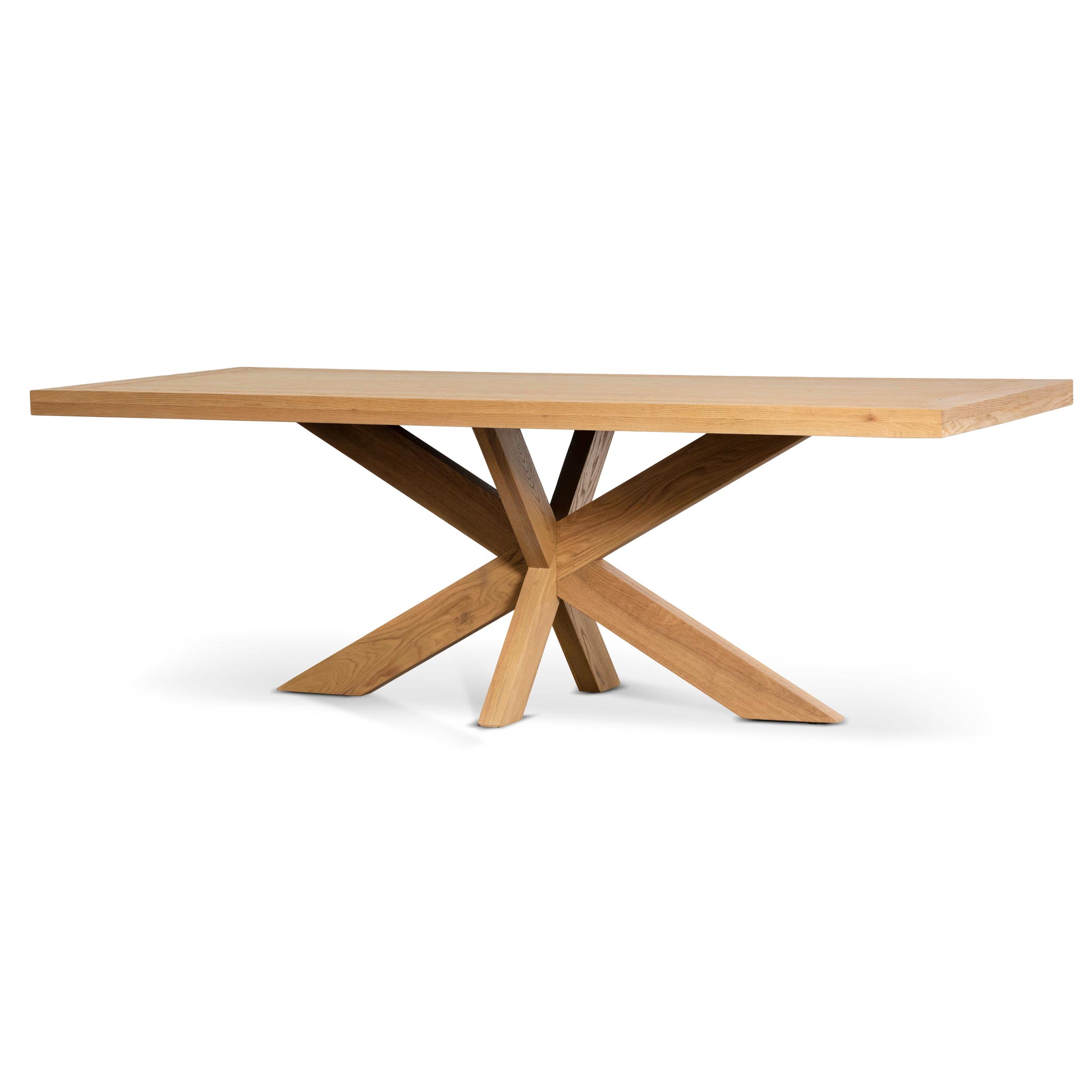 Ex Display - Salvatore 2.2m Wooden Dining Table - Distress Natural Dining Table Chic-Core   
