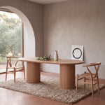 Marty 2.2m Wooden Dining Table - Natural Dining Table Century-Core