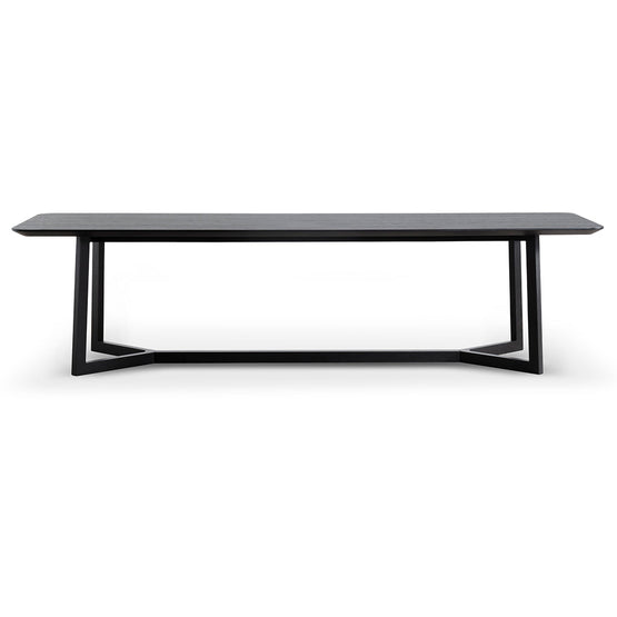 Ex Display - Kali 2.95m Wooden Dining Table - Full Black Dining Table Century-Core   
