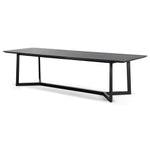 Ex Display - Kali 2.95m Wooden Dining Table - Full Black Dining Table Century-Core   