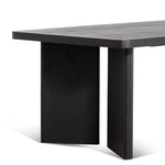 Ex Display - Munoz 2.4m Elm Dining Table - Full Black Dining Table Nicki-Core   
