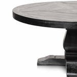Ex Display - Kara 1.6m Round Dining Table - Full Black Dining Table Reclaimed-Core   