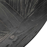 Ex Display - Kara 1.6m Round Dining Table - Full Black Dining Table Reclaimed-Core   