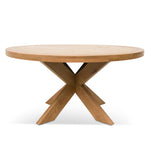 Ex Display - Darrel 1.5m Round Wooden Dining Table - Distress Natural Dining Table Chic-Core   