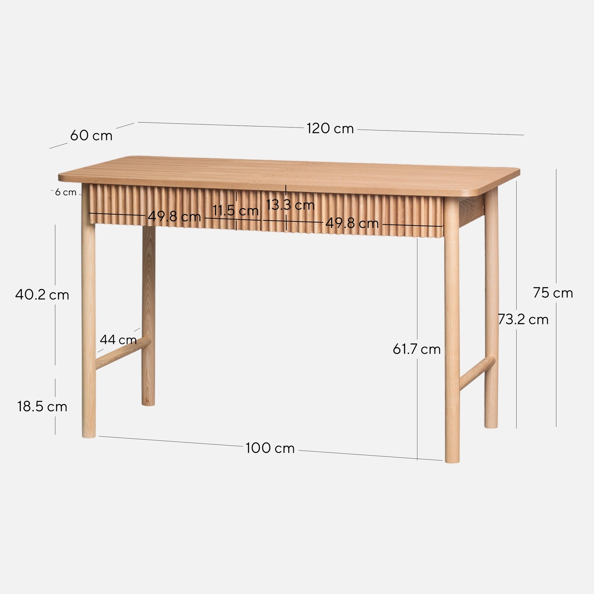 Dillon 1.2m Home Office Desk - Natural | Interior Secrets