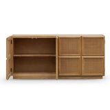 Ex Display - Marquis 1.8m Rattan Door Sideboard - Natural Buffet & Sideboard Nicki-Core