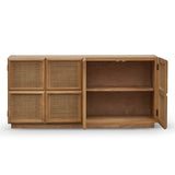 Ex Display - Marquis 1.8m Rattan Door Sideboard - Natural Buffet & Sideboard Nicki-Core