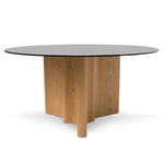 Ex Display - Benton 1.5m Round Glass Dining Table - Natural Dining Table Better B-Core   