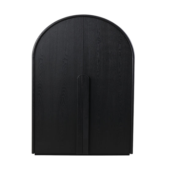 Ex Display - Alora 150cm (H) Ash Curve Cabinet - Full Black Cabinet Nicki-Core   