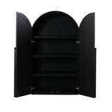 Ex Display - Alora 150cm (H) Ash Curve Cabinet - Full Black Cabinet Nicki-Core   