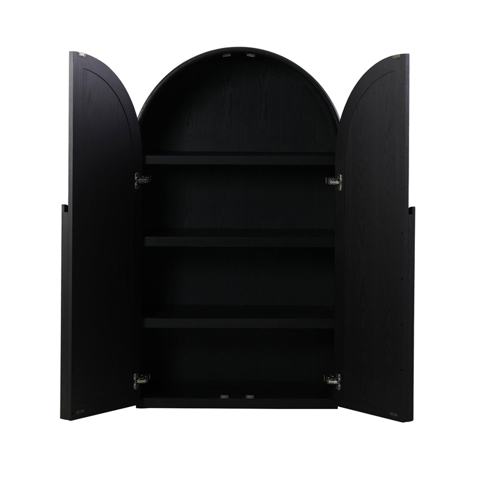 Ex Display - Alora 150cm (H) Ash Curve Cabinet - Full Black Cabinet Nicki-Core   