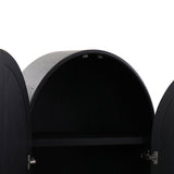 Alora 150cm (H) Ash Curve Cabinet - Full Black Cabinet Nicki-Core