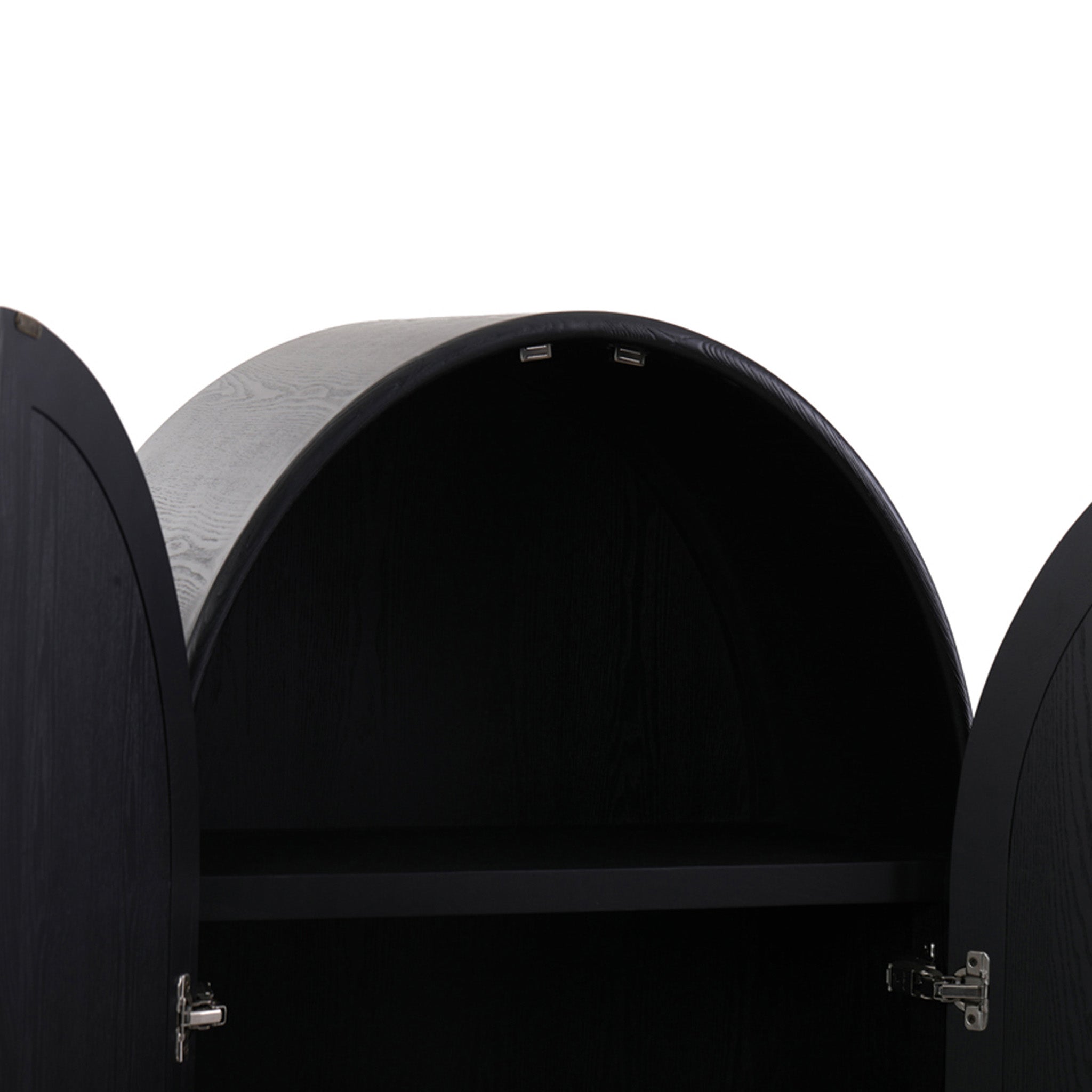 Alora 150cm (H) Ash Curve Cabinet - Full Black Cabinet Nicki-Core