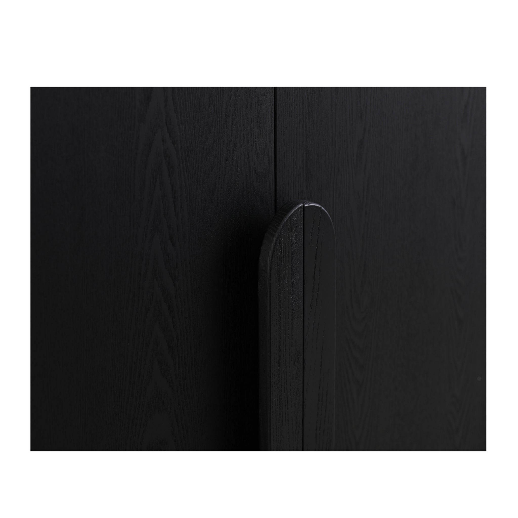 Ex Display - Alora 150cm (H) Ash Curve Cabinet - Full Black Cabinet Nicki-Core   