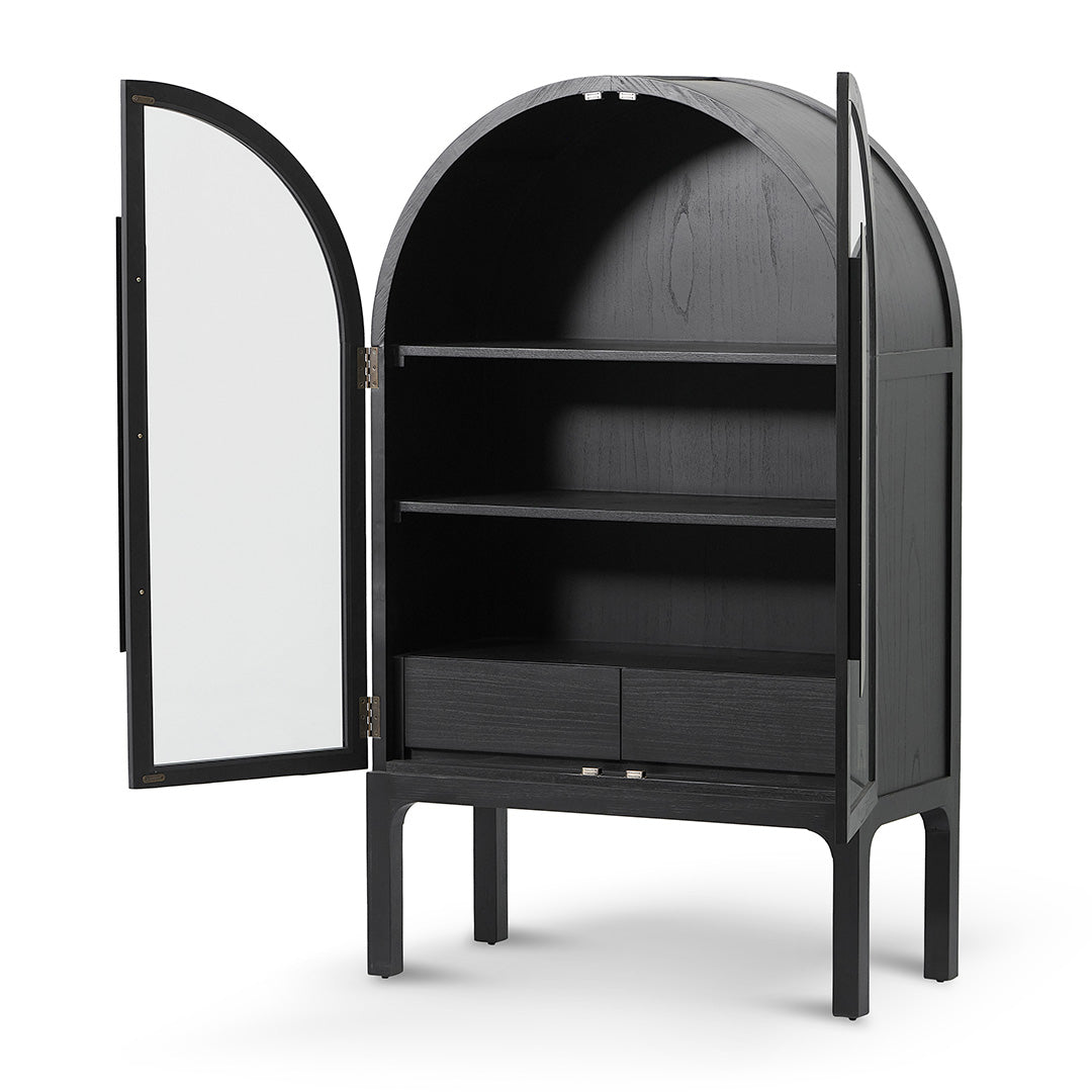 Vinter Glass Cabinet - Full Black Display Cabinet Nicki-Core   