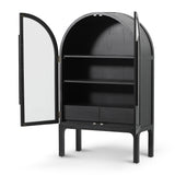 Vinter Glass Cabinet - Full Black Display Cabinet Nicki-Core   