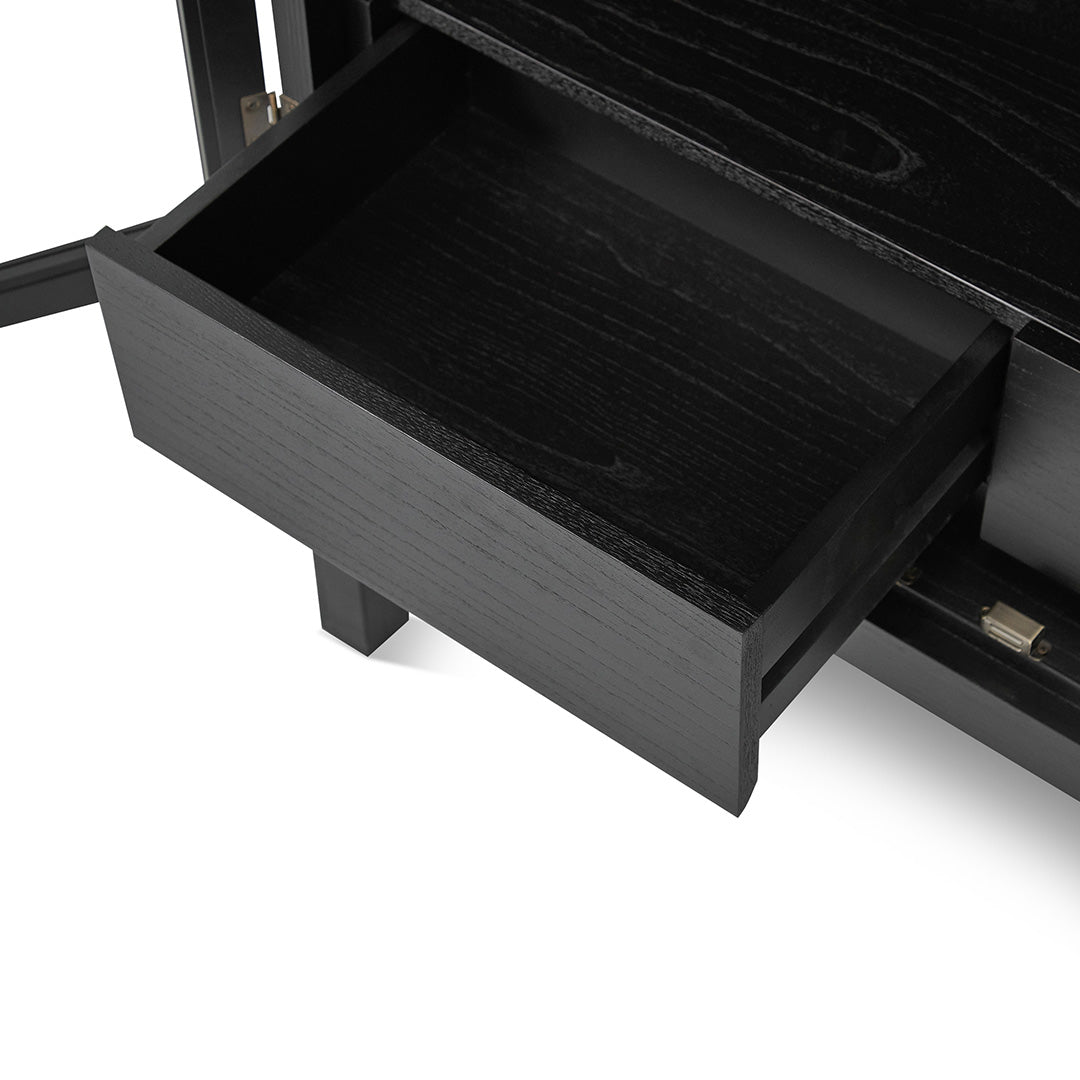 Vinter Glass Cabinet - Full Black Display Cabinet Nicki-Core   