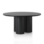 Peyton 1.5m Round Dining Table - Black Oak
