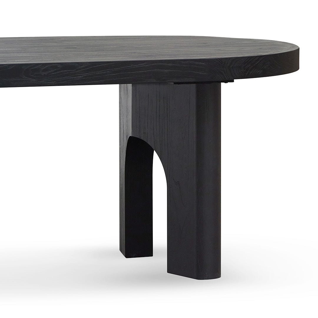 Ex Display - Teresa 2.8m oval dining table - Black Dining Table Nicki-Core   