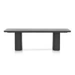 Kathleen 2.4m Elm Dining Table - Full Black Dining Table Nicki-Core   