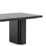 Kathleen 2.4m Elm Dining Table - Full Black Dining Table Nicki-Core   