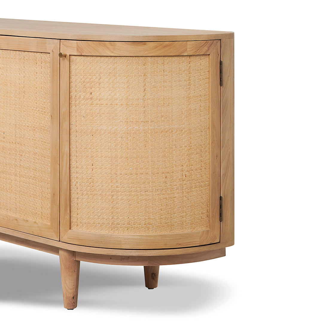 Ex Display - Jesse 1.7m Natural Elm Sideboard - Rattan Doors Buffet & Sideboard Nicki-Core