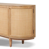Ex Display - Jesse 1.7m Natural Elm Sideboard - Rattan Doors Buffet & Sideboard Nicki-Core