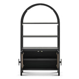 Ex Display - Adeline 1.65m (H) Storage Cabinet - Full Black Storage Cabinet Nicki-Core