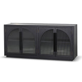 Charles 1.78m Sideboard Unit - Full Black Buffet & Sideboard Nicki-Core   