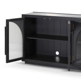 Charles 1.78m Sideboard Unit - Full Black Buffet & Sideboard Nicki-Core   