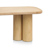 Hallie 2.4m Elm Dining Table - Light Natural Dining Table Nicki-Core   