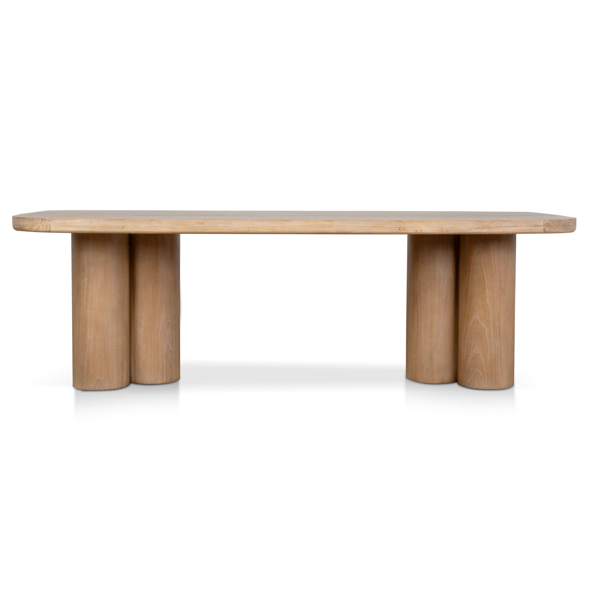 Ex Display - Hallie 2.4m Elm Dining Table - Light Natural Dining Table Nicki-Core