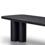 Hallie 2.4m Elm Dining Table - Full Black