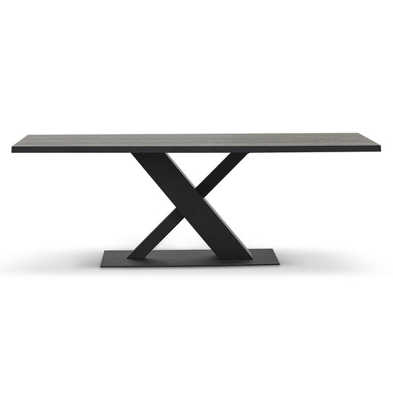 Elma 2.2m Dining Table - Full Black Dining Table Sing-Core   