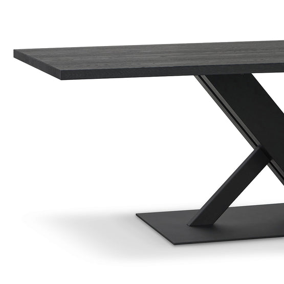 Elma 2.2m Dining Table - Full Black Dining Table Sing-Core   