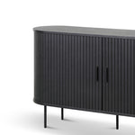 Dania 1.4m Wooden Buffet Unit - Full Black Buffet & Sideboard KD-Core   