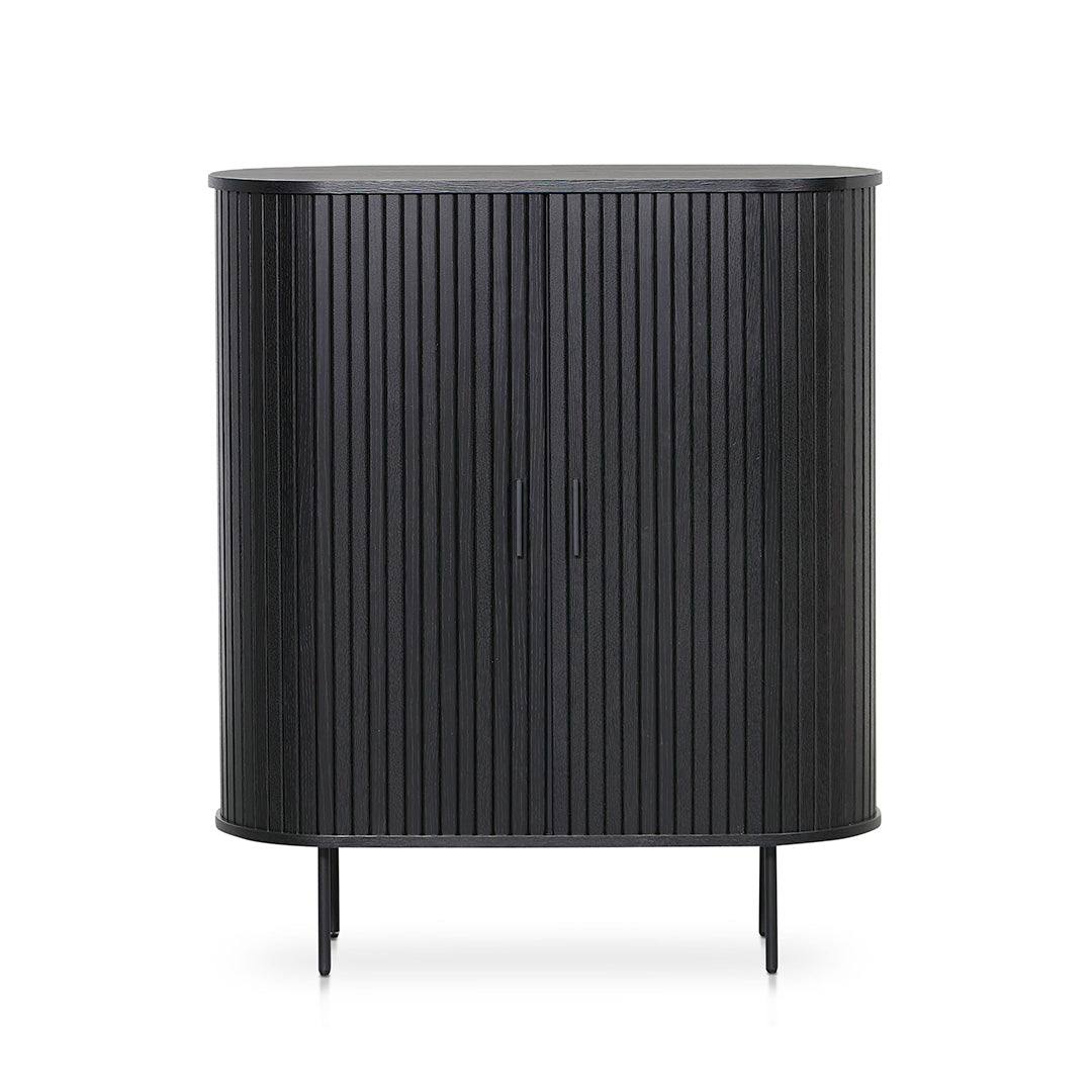 Ex Display - Dania 1.18 (H) Wooden Storage Cabinet - Full Black Buffet & Sideboard KD-Core