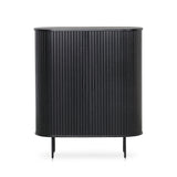 Ex Display - Dania 1.18 (H) Wooden Storage Cabinet - Full Black Buffet & Sideboard KD-Core
