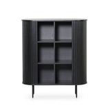 Ex Display - Dania 1.18 (H) Wooden Storage Cabinet - Full Black Buffet & Sideboard KD-Core