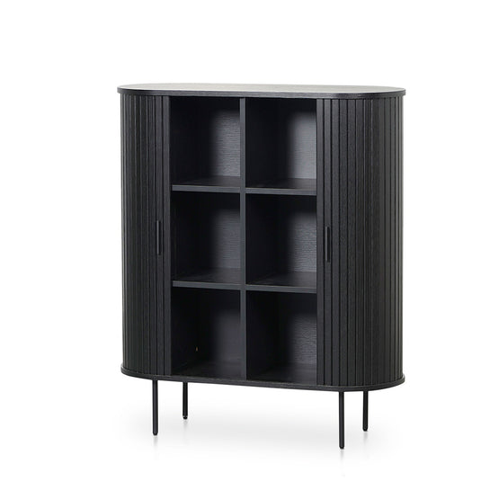 Dania 1.18 (H) Wooden Storage Cabinet - Full Black Buffet & Sideboard KD-Core   